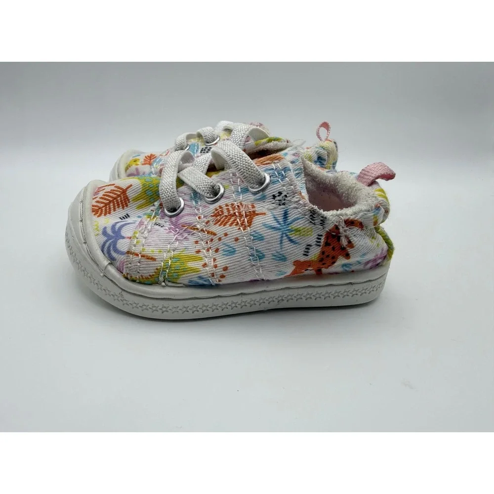 Wonder Nation Baby‎ Toddler Girl Size 3 Floral Canvas Sneakers Shoes